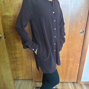 J. Jill Women's Button-Down Shirt - Deep Purple